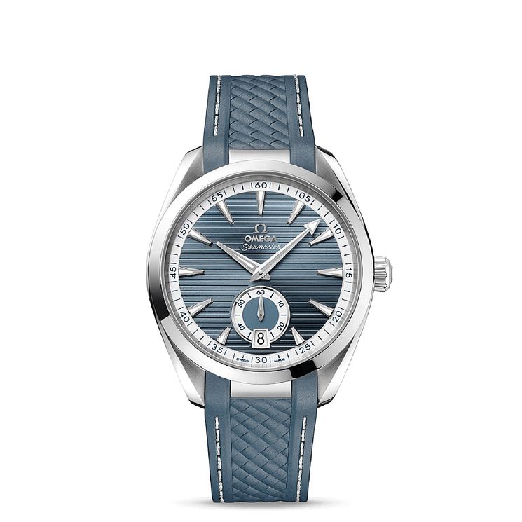 Omega Seamaster Aqua Terra Mens Blue Rubber Strap Watch