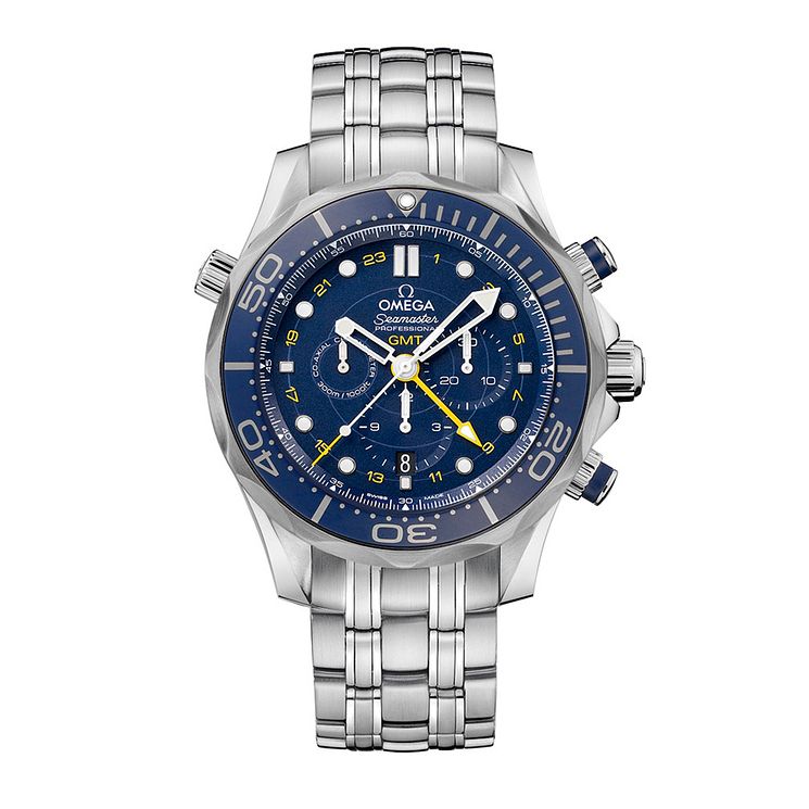 Omega Seamaster Diver 300m Gmt Chronograph Bracelet Watch