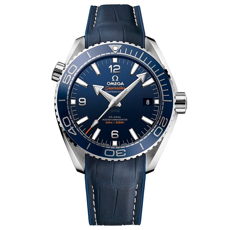 Omega Seamaster Planet Ocean 600m Divers Mens Leather Strap Watch