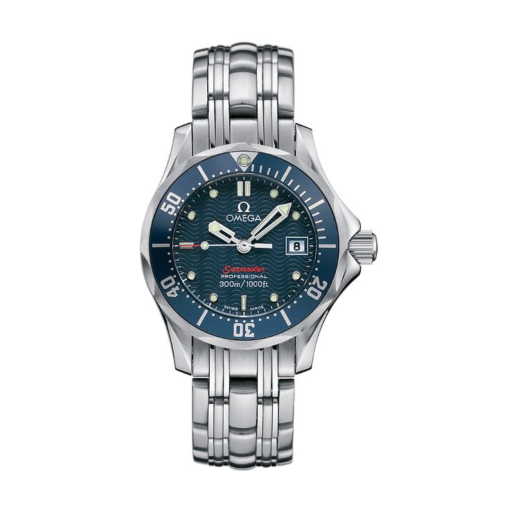 Omega Seamaster Quartz Diver Stainless Steel Ladies Bracelet Watch