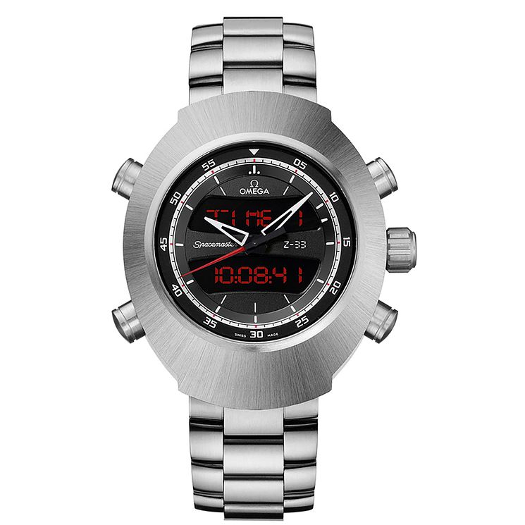 Omega Spacemaster Z-33 Mens Digital Titanium Bracelet Watch