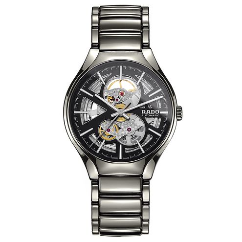 Rado True Thinline Skeleton Mens Grey Bracelet Watch