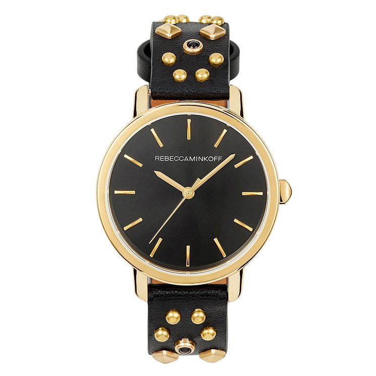 Rebecca Minkoff Bffl Ladies Studded Leather Strap Watch