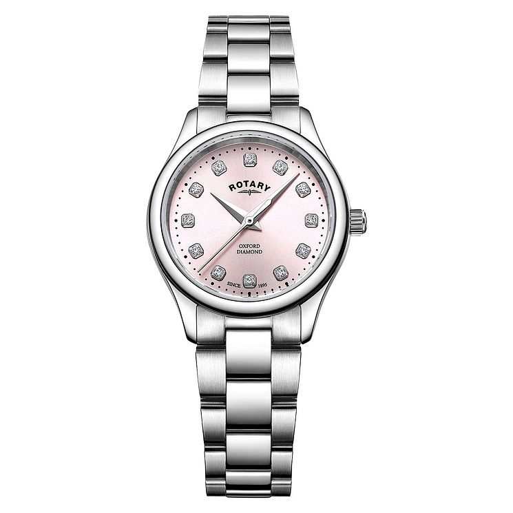 Rotary Oxford Diamond Ladies Stainless Steel Bracelet Watch