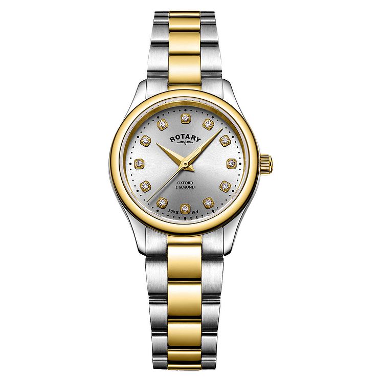 Rotary Oxford Diamond Ladies Two-tone Bracelet Watch