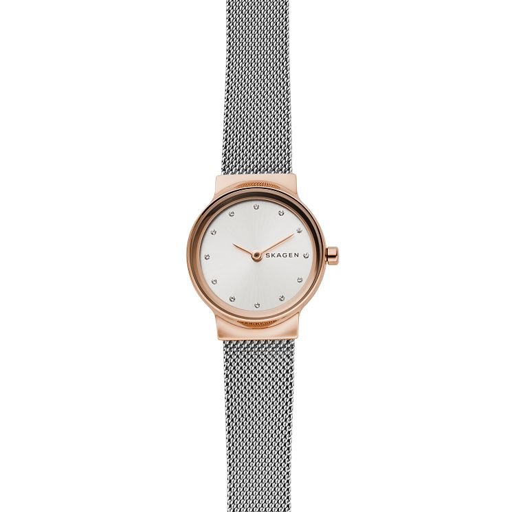 Skagen Freja Ladies Two Tone Mesh Bracelet Watch