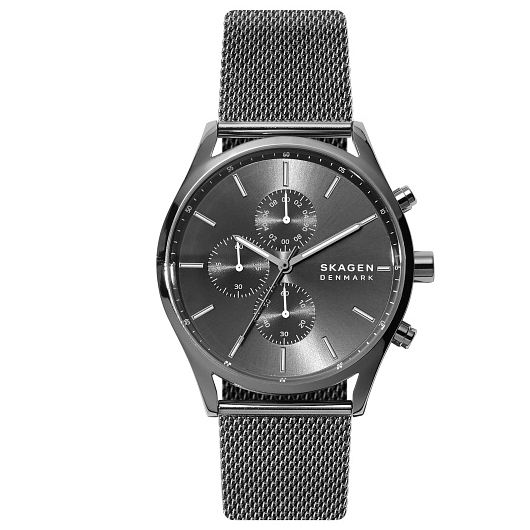 Skagen Holst Mens Chronograph Grey Mesh Bracelet Watch