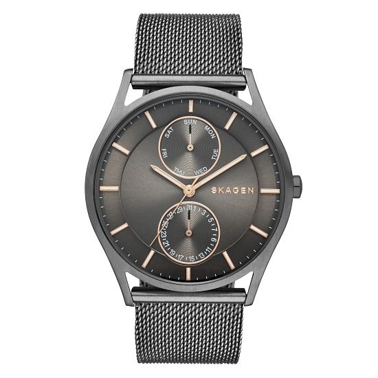 Skagen Holst Mens Stainless Steel Grey Dial Bracelet Watch