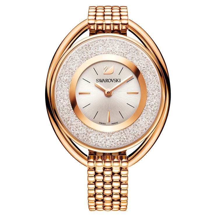 Swarovski Crystalline Ladies Gold-plated Oval Watch