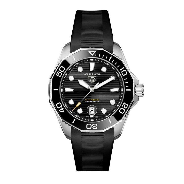 Tag Heuer Aquaracer Professional Black Rubber Strap Watch