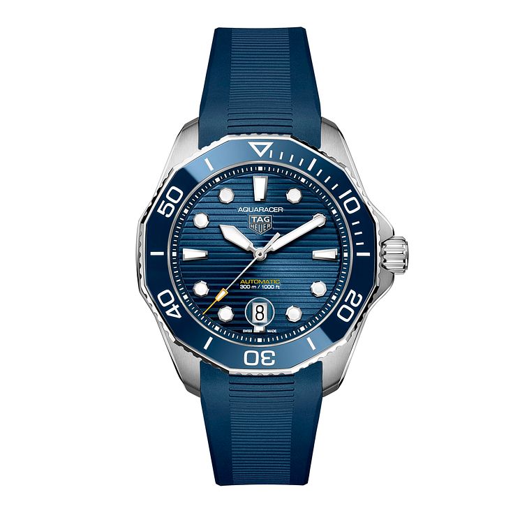 Tag Heuer Aquaracer Professional Blue Rubber Strap Watch