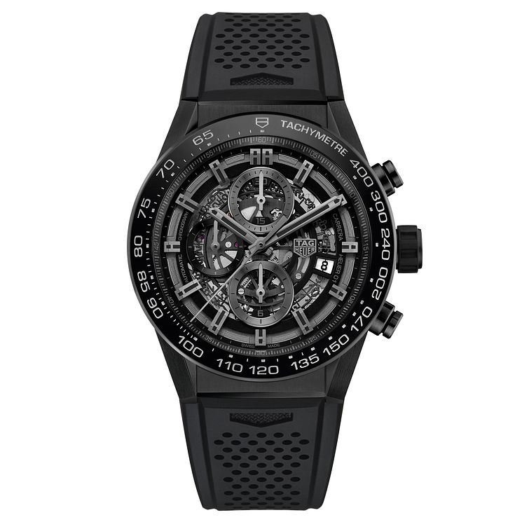 Tag Heuer Calibre Heuer 01 Mens Black Automatic Ceramic Strap Watch