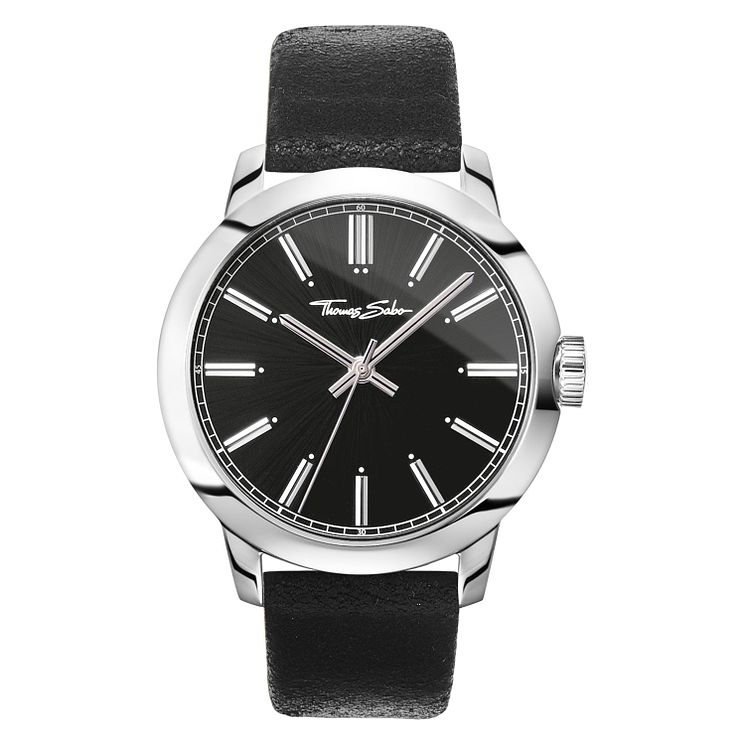 Thomas Sabo Rebel At Heart Mens Black Strap Watch