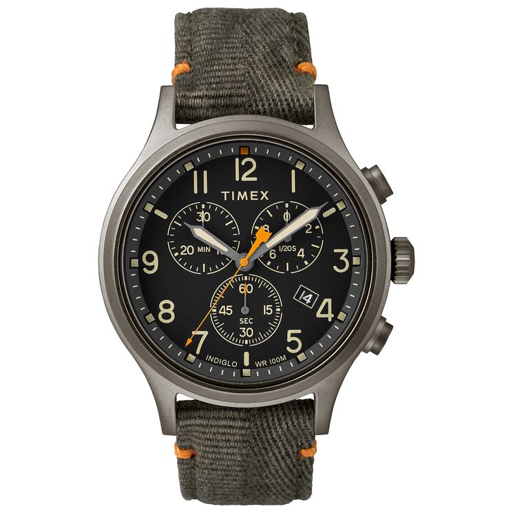 Timex Allied Chronograph Mens Green Strap Watch