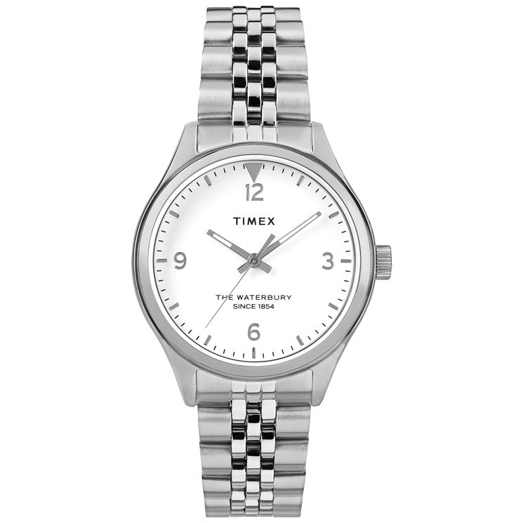 Timex Waterbury Ladies White Bracelet Watch