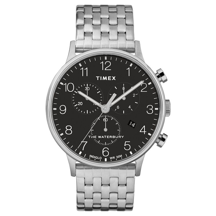 Timex Waterbury Mens Black Strap Watch