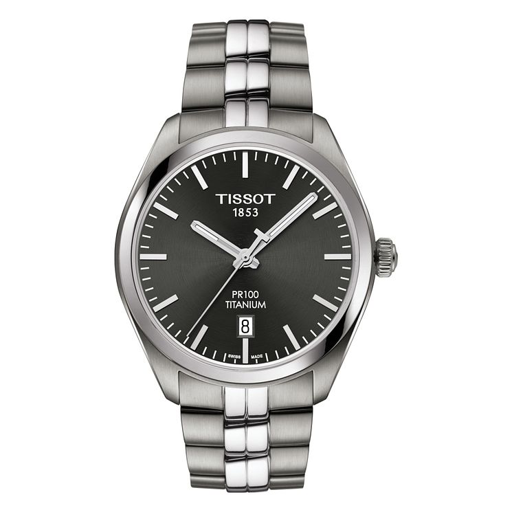 Tissot Pr100 Mens Titanium Bracelet Watch
