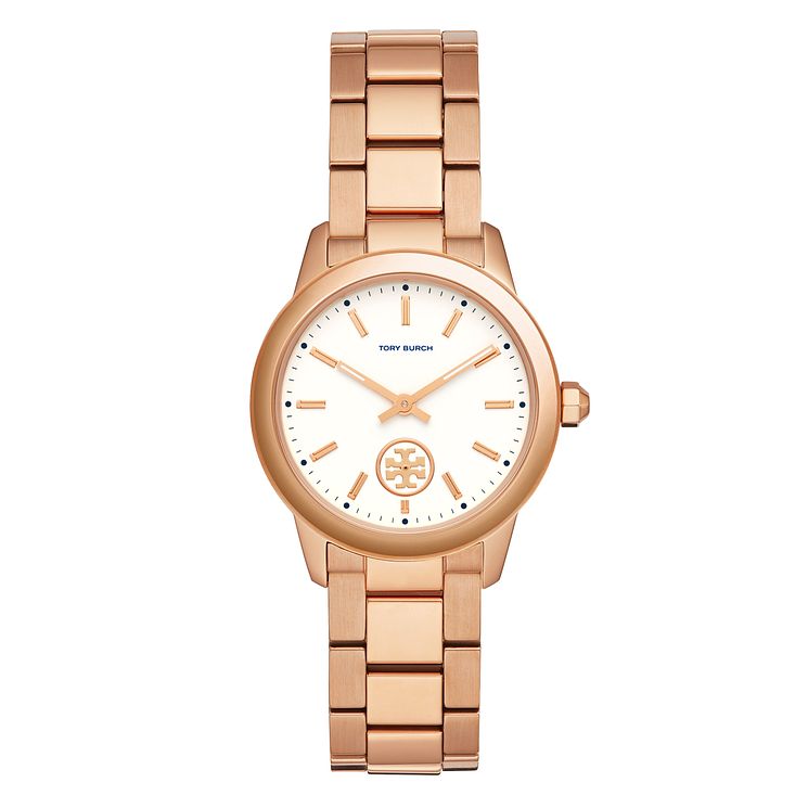 Tory Burch Ladies Rose Gold Tone Bracelet Watch