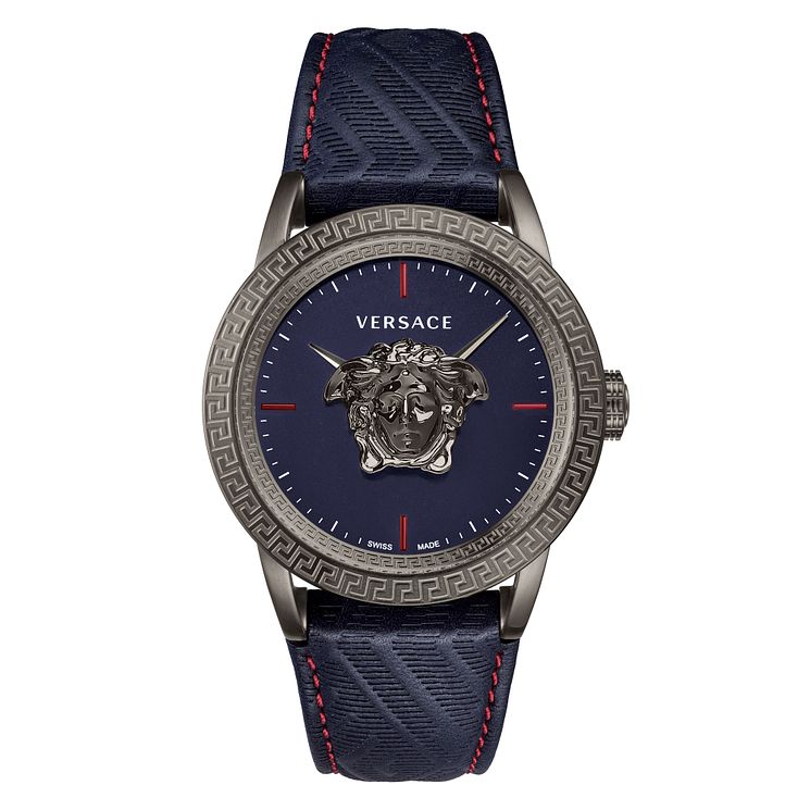 Versace Palazo Empire Mens Ip Blue Strap Watch