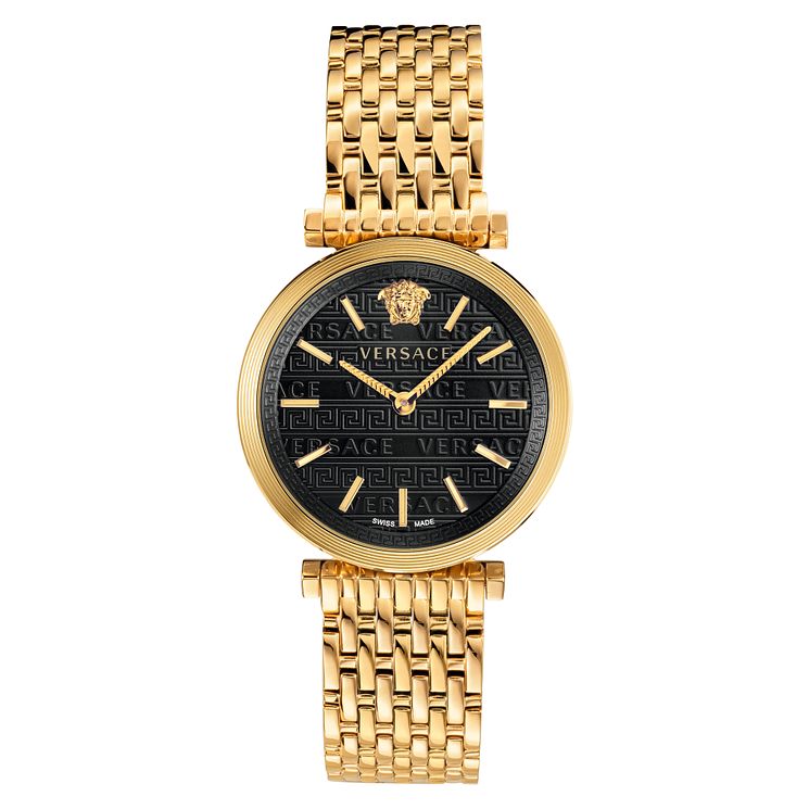 Versace V-twist Ladies Yellow Gold Tone Bracelet Watch