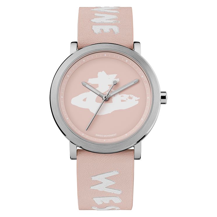 Vivienne Westwood Ladbroke Ladies Pink Leather Strap Watch