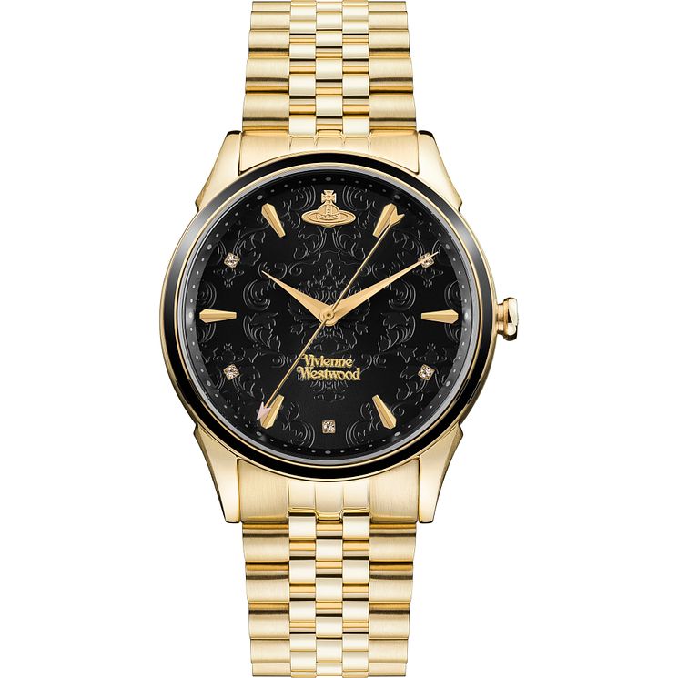 Vivienne Westwood Wallace Yellow Gold Tone Bracelet Watch