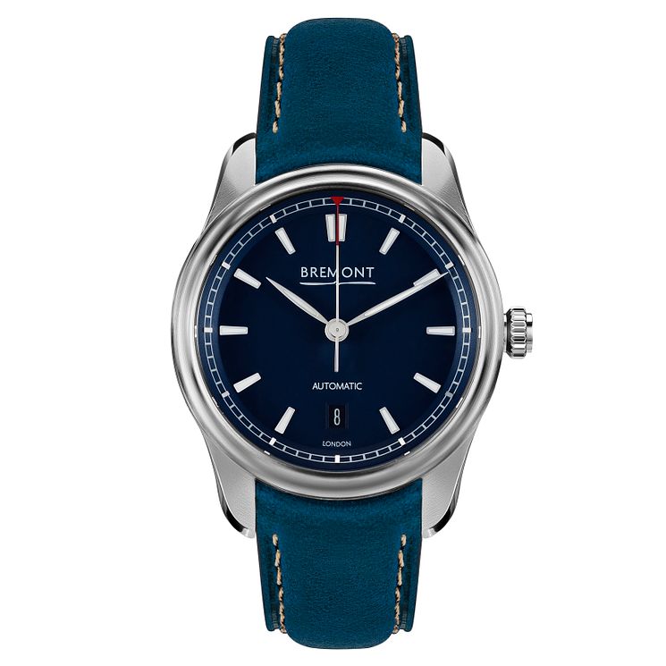 Bremont Airco Mach 3 Mens Blue Leather Strap Watch