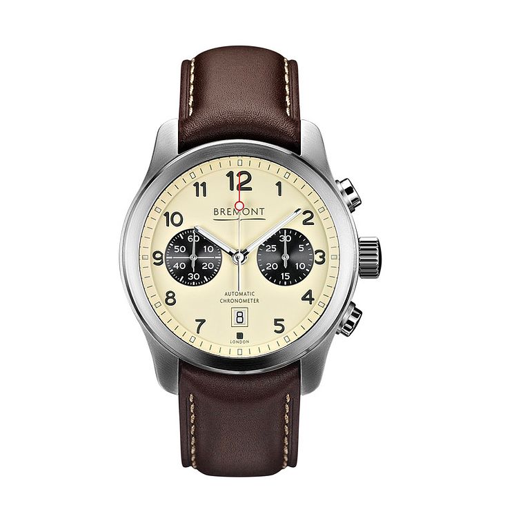 Bremont Alt1-c Cream Mens Brown Leather Strap Watch