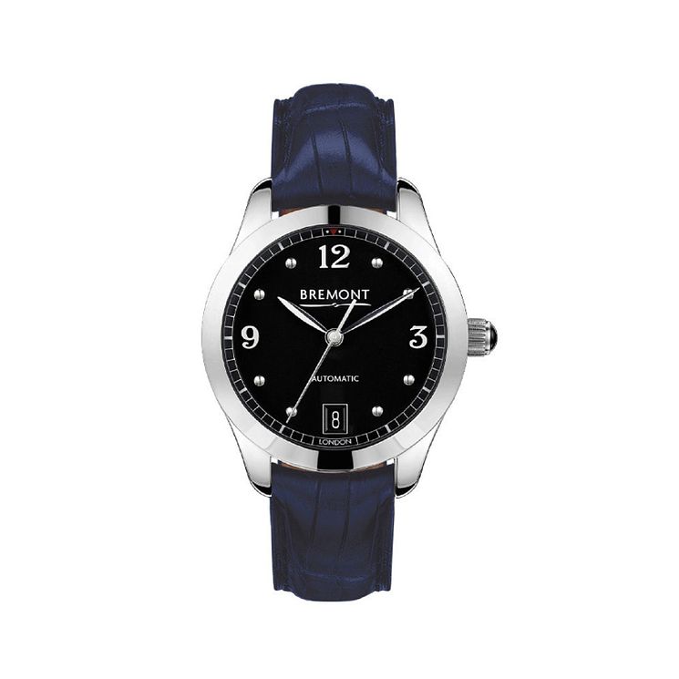 Bremont Solo-34 Ladies Blue Leather Strap Watch