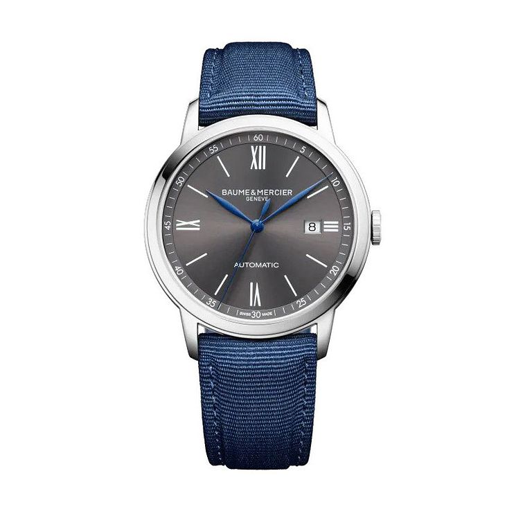 BaumeandMercier Classima 10608 Mens Blue Fabric Strap Watch