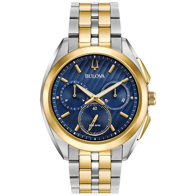 Bulova Curv Mens Chronograph Two Colour Bracelet Watch