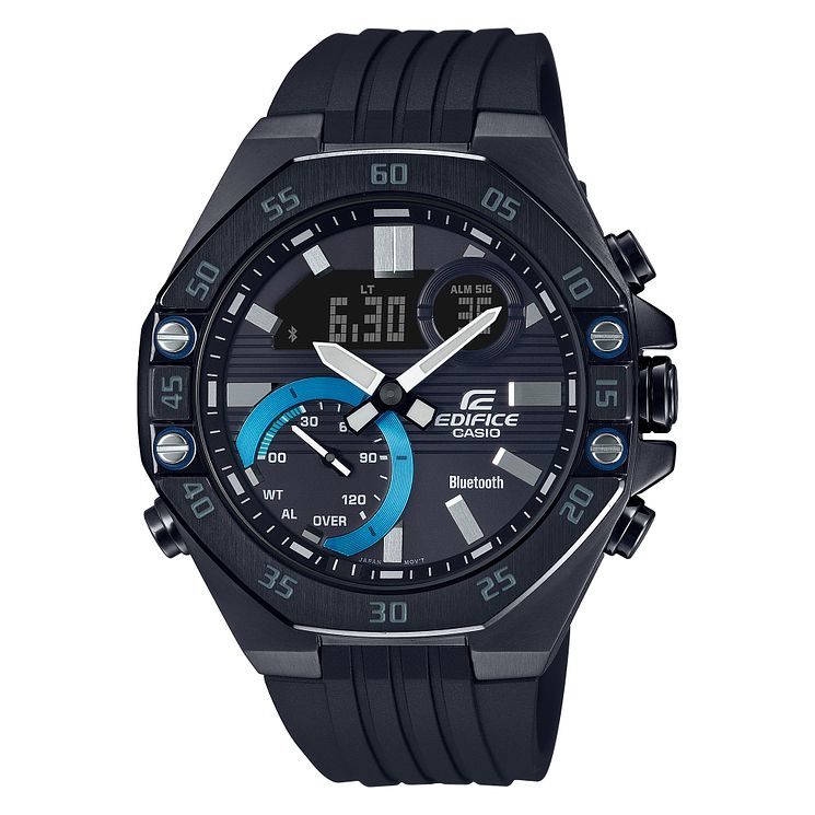 Casio Edifice Mens Black Ip Bracelet Watch