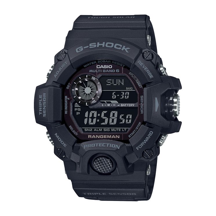 Casio G-shock Black-out Rangeman Mens Silicone Strap Watch