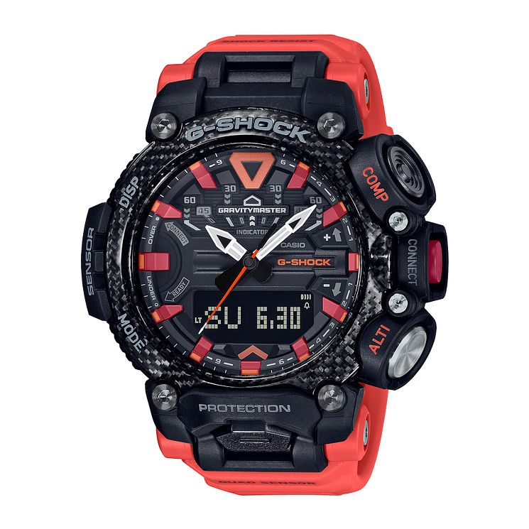 Casio G-shock Gravitymaster Mens Orange Resin Strap Watch