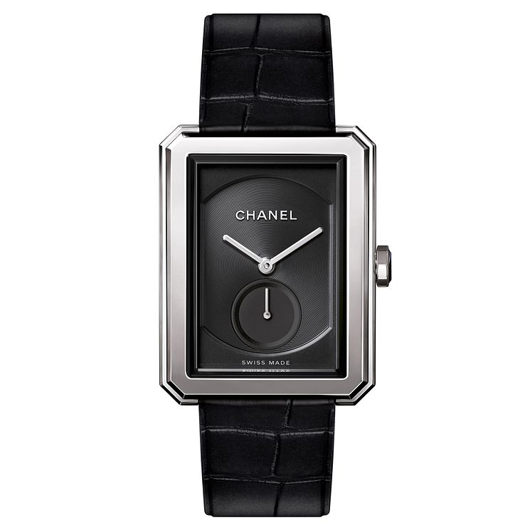 Chanel Ladies Boyfriend Black Stainless Steel Strap Watch