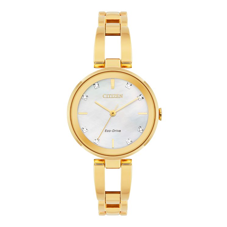 Citizen Axiom Diamond Ladies Gold Tone Bracelet Watch