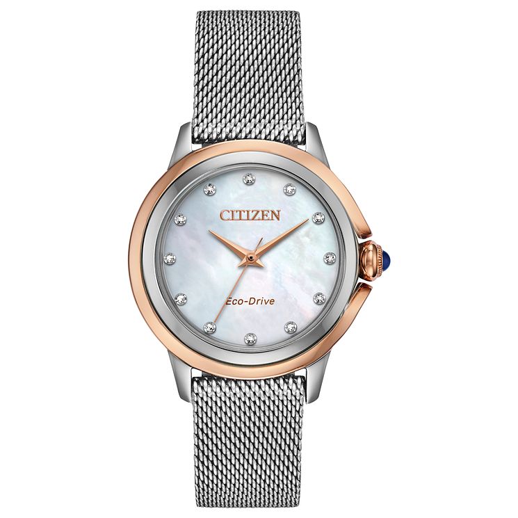 Citizen Diamond Ladies Stainless Steel Mesh Bracelet Watch