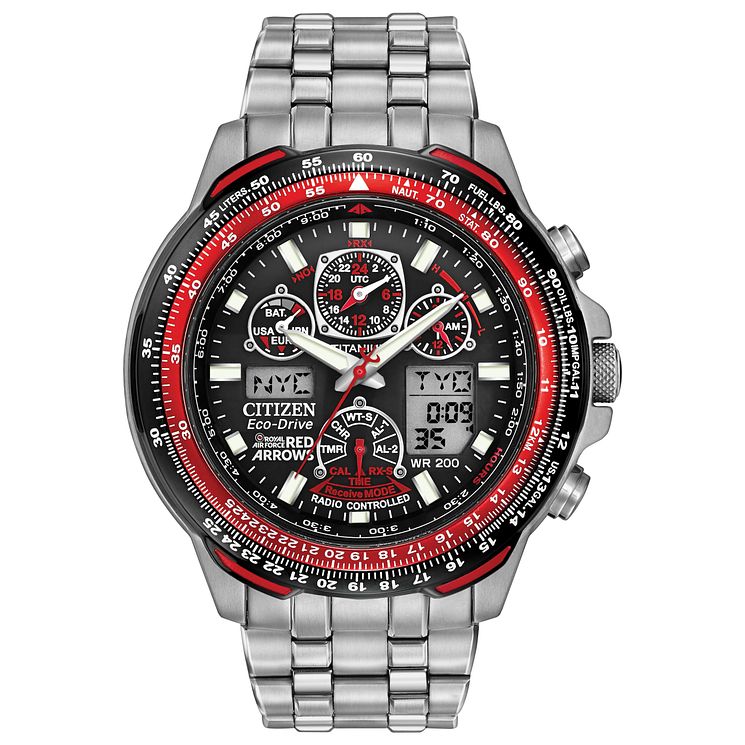 Citizen Eco-drive Red Arrows Skyhawk Titanium Bracelet Watch