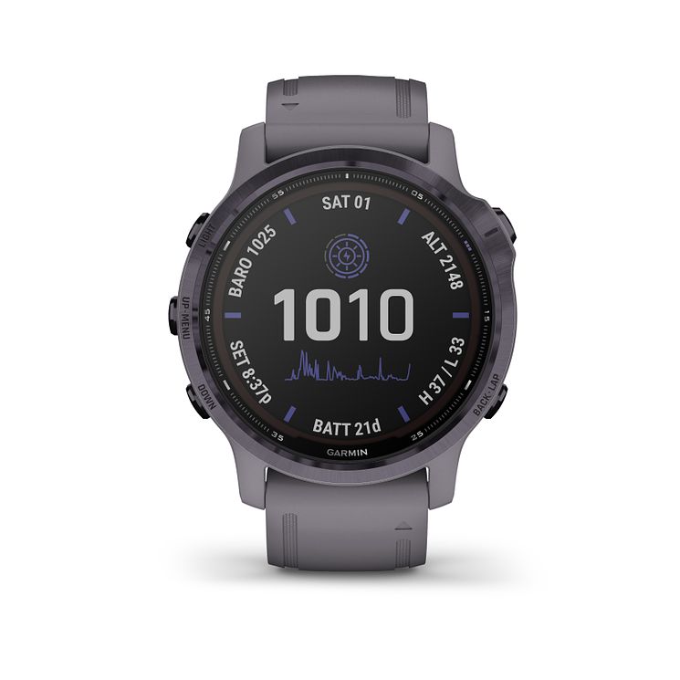 Garmin Fenix 6s Pro Solar Edition Grey Silicone Strap Watch