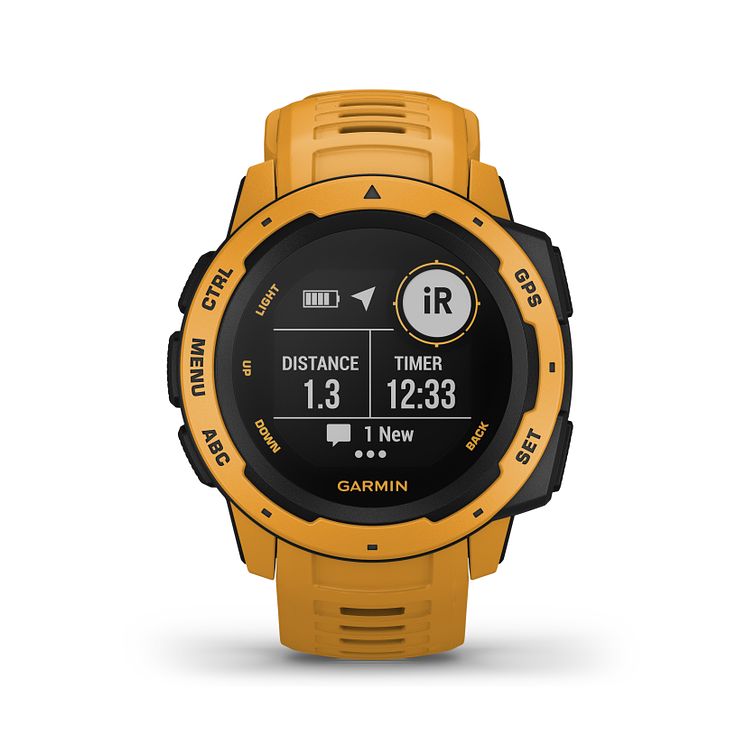 Garmin Instinct Gps Sunburst Yellow Silicone Strap Watch