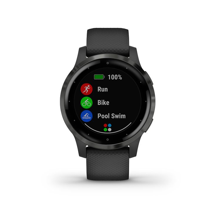 Garmin Vivoactive 4s Slate Silicone Strap Smartwatch