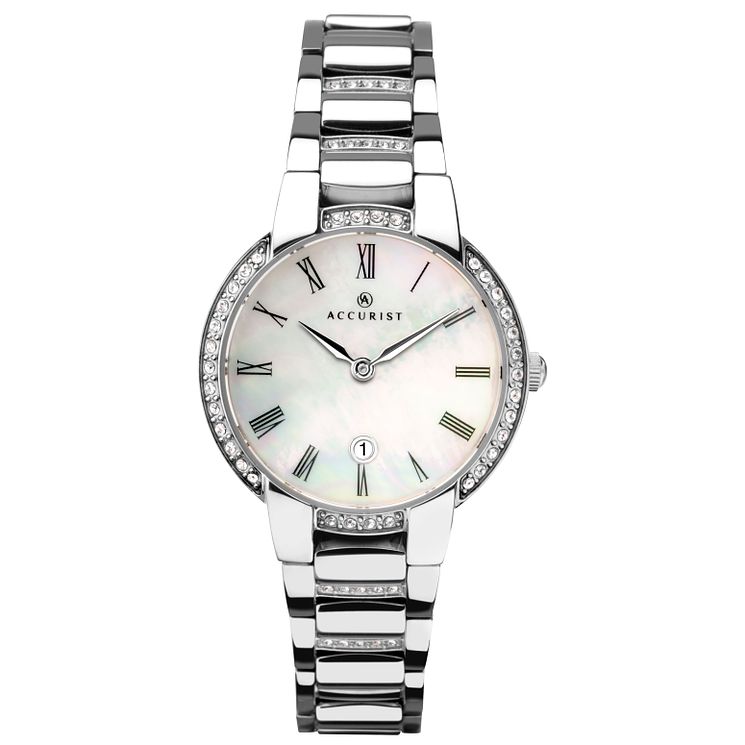 Accurist Signature Ladies Stone-set Stainless Steel Watch