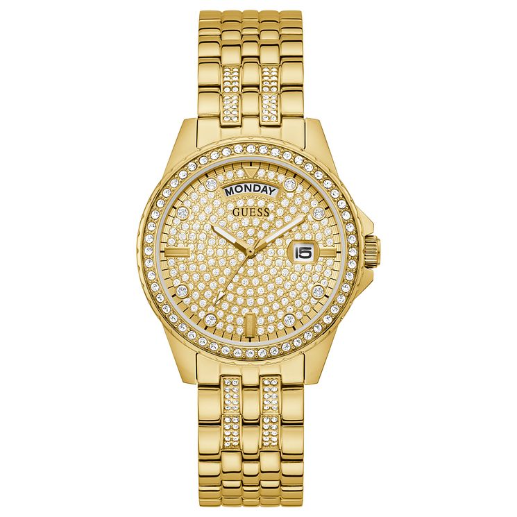 Guess Comet Ladies Yellow Gold Tone Bracelet Watch