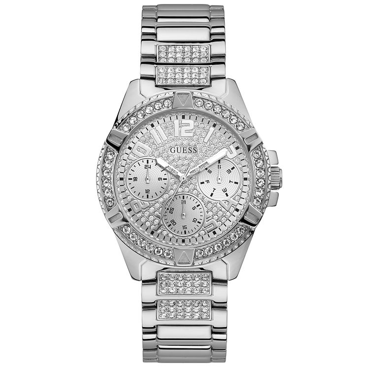 Guess Glitz Ladies Crystal Stainless Steel Bracelet Watch