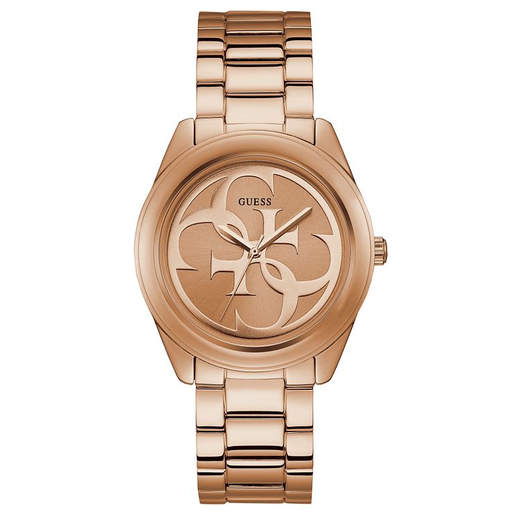 Guess G-twist Ladies Rose Gold Tone Bracelet Watch