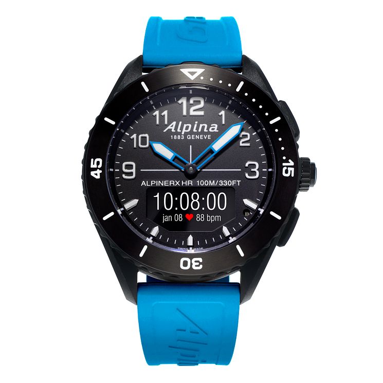 Alpina Alpiner X Alive Blue Rubber Strap Smartwatch