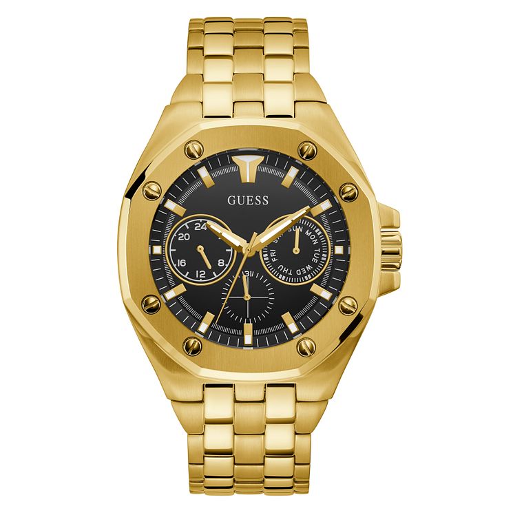 Guess Top Gun Mens Stainless Steel Bracelet Watch