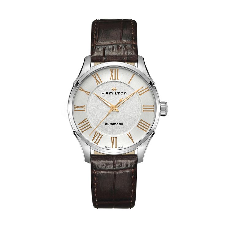 Hamilton Jazmaster Automatic Brown Leather Strap Watch