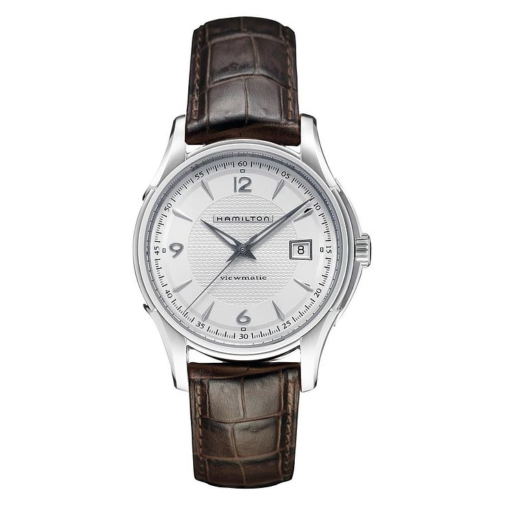 Hamilton Jazmaster Viewmatic Brown Leather Strap Watch