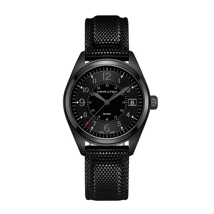 Hamilton Khaki Field Quartz Black Strap Watch